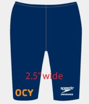 OCY (Ocean County YMCA) -SPEEDO Male Solid Endurance+ Jammer Swimsuit -Adult(Ocy Ocean County Ymca Speedo Male Solid Endurance Jammer Swimsuit Adult)