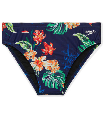 Speedo Vibe Men's Printed One Brief Swimsuit Island Vision