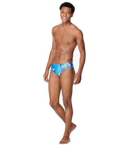  Speedo Vibe Men's Printed One Brief Swimsuit Palm Triangle
