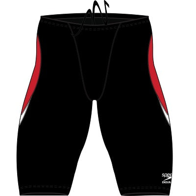  Teamportal_SPEEDO Edge Splice Jammer(Speedo Mens Standard Swimsuit Jammer Endurance Splice Team Colors Edge Black Red 26)