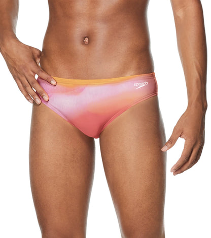  Speedo Vibe Men's Printed One Brief Swimsuit Amazing Sunset