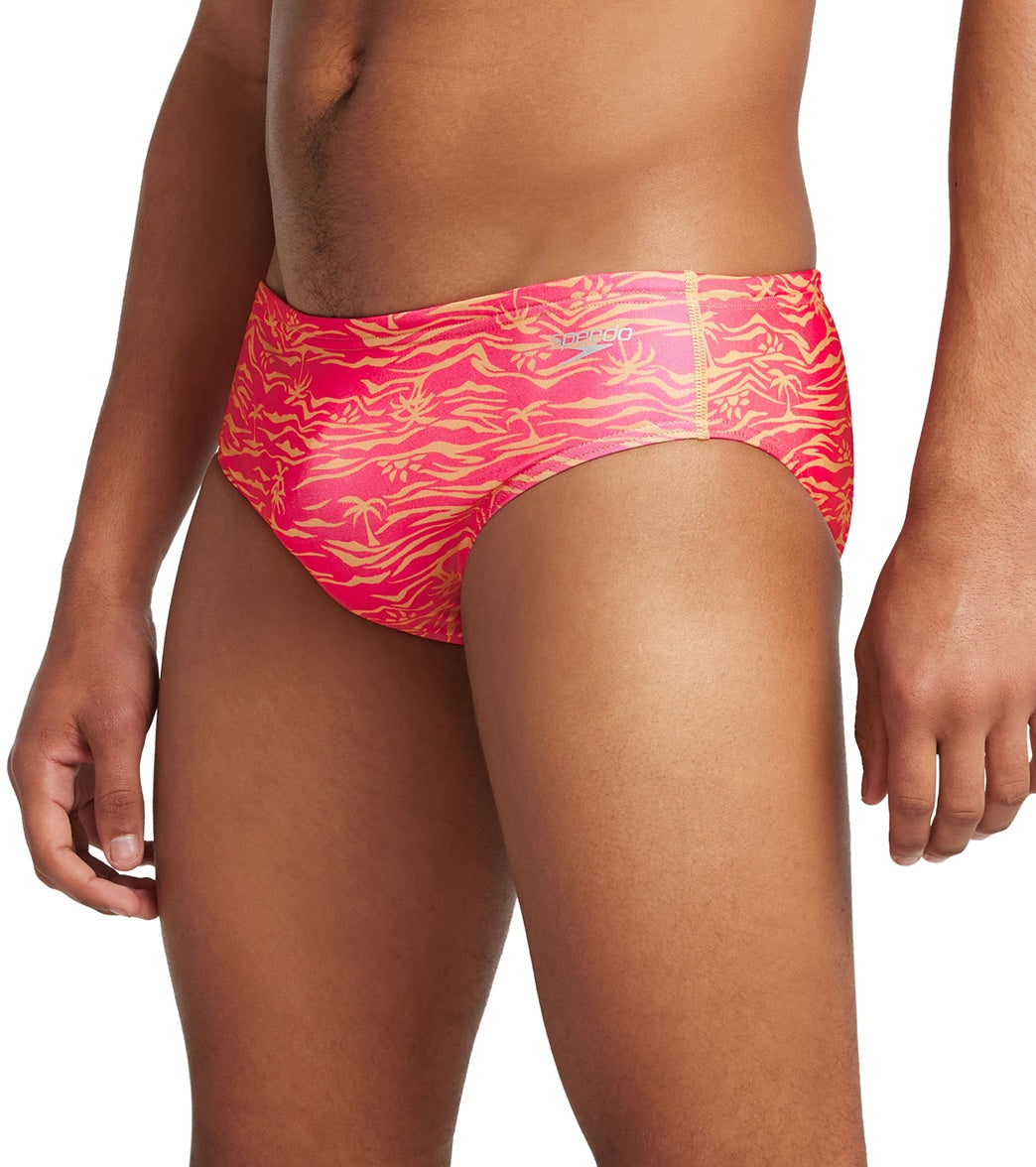  Speedo Vibe Men's Printed One Brief Swimsuit Beach You To It