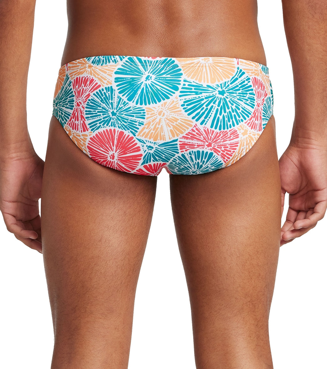  Speedo Vibe Men's Printed One Brief Swimsuit Citrus Love