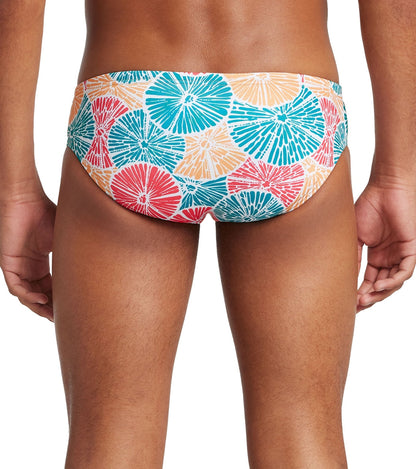  Speedo Vibe Men's Printed One Brief Swimsuit Citrus Love
