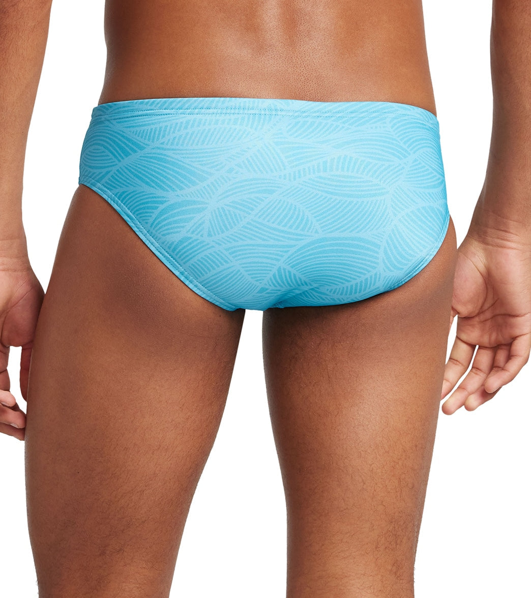  Speedo Vibe Men's Printed One Brief Swimsuit Be Like Water