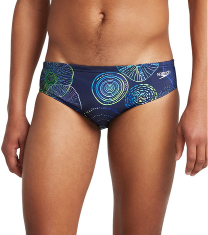  Speedo Vibe Men's Printed One Brief Swimsuit Land Down Under