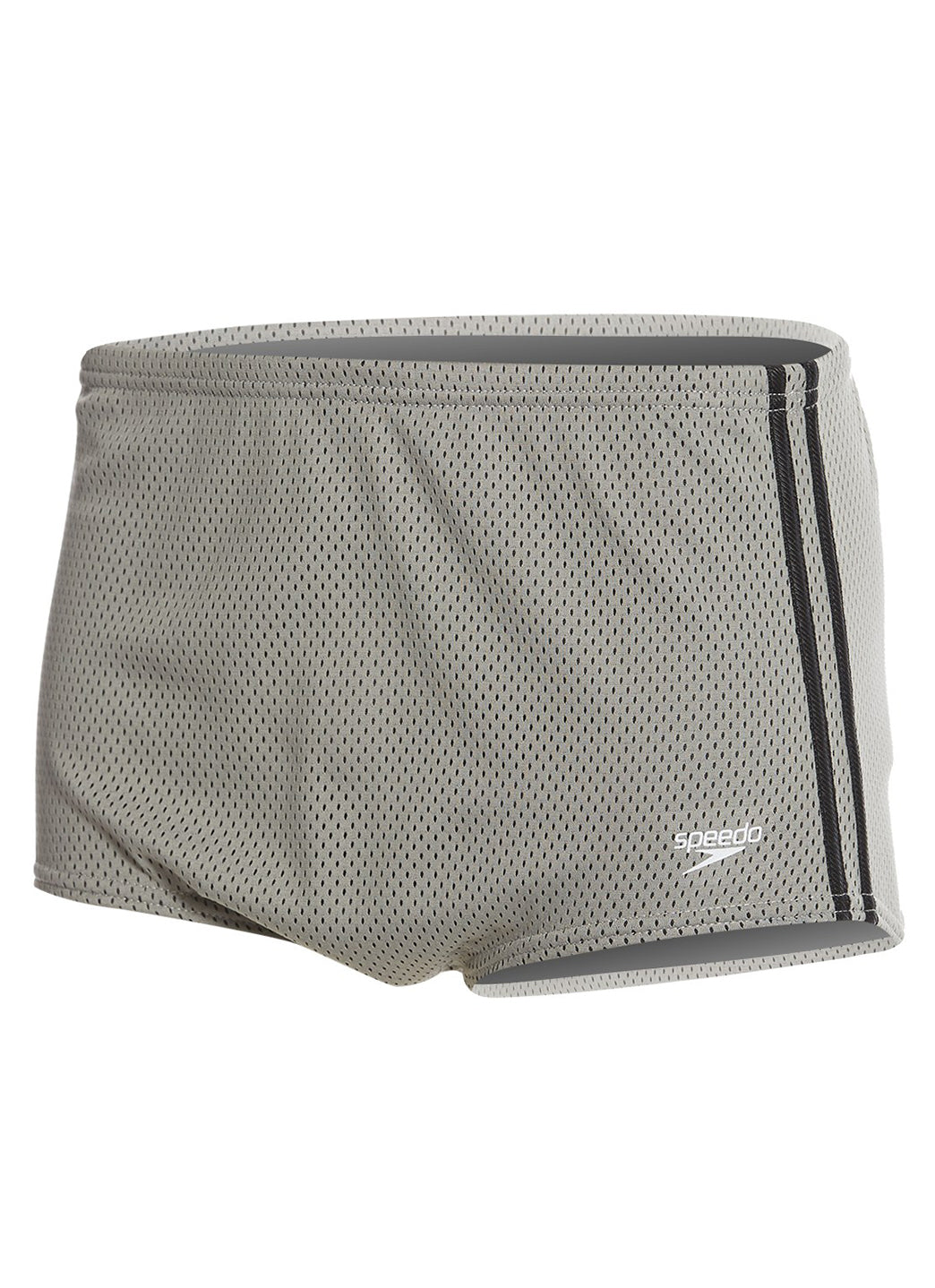  Speedo Solid Poly Mesh Square Leg Swimsuit