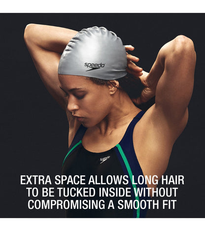  Speedo Long Hair Silicone Swim Cap