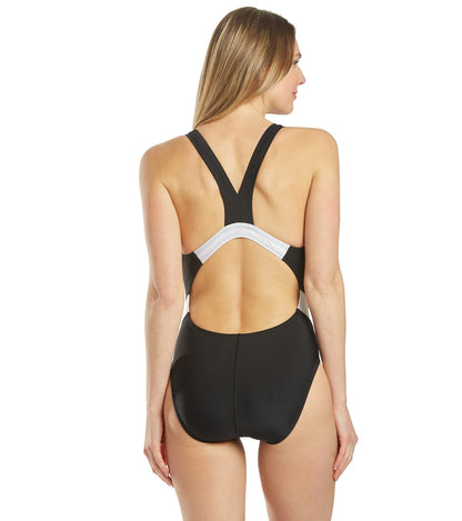  Speedo Women's Chlorine Resistant Quantum Fusion Splice One Piece Swimsuit