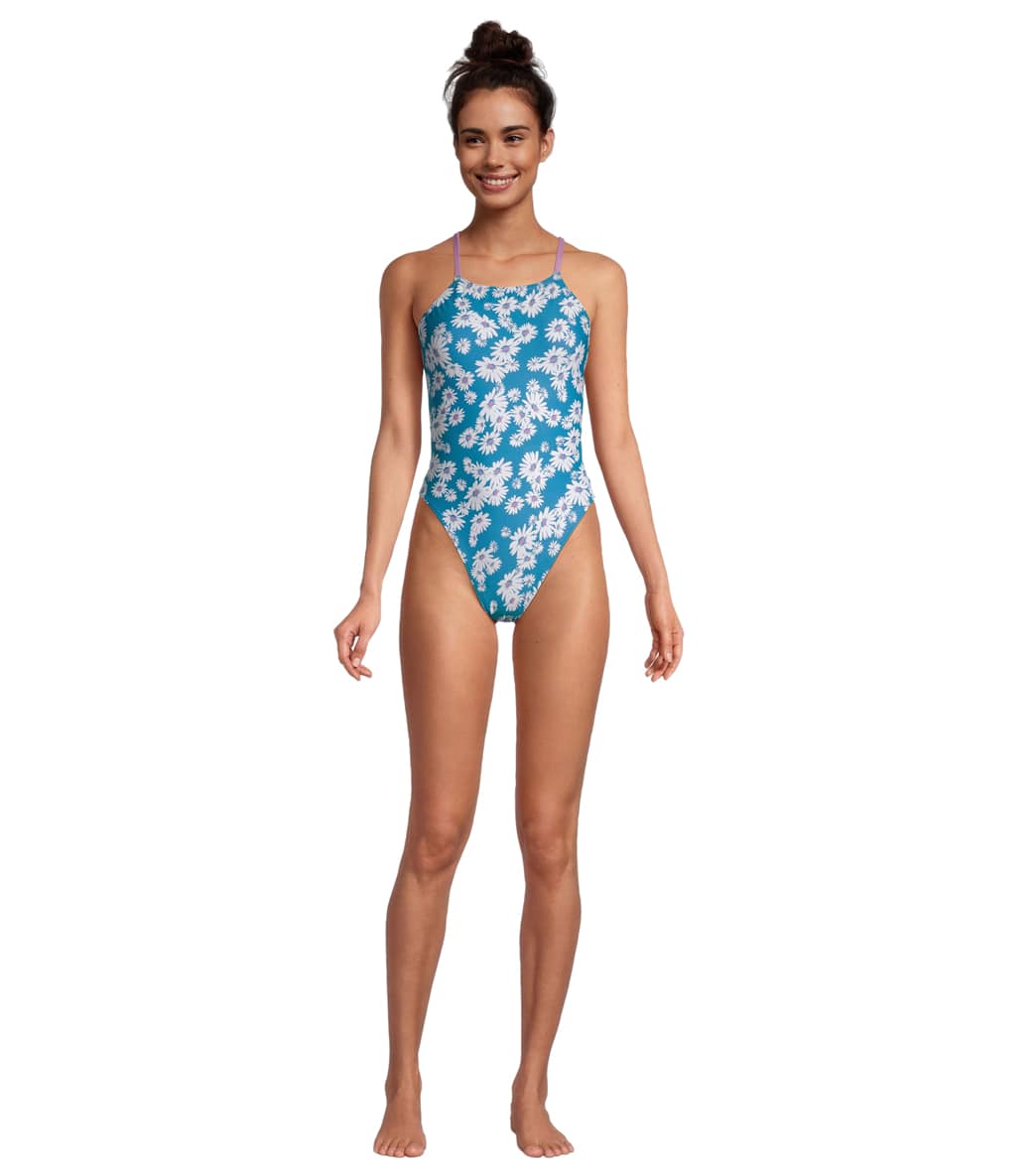 Speedo Women's Printed Back One Piece Swimsuit
