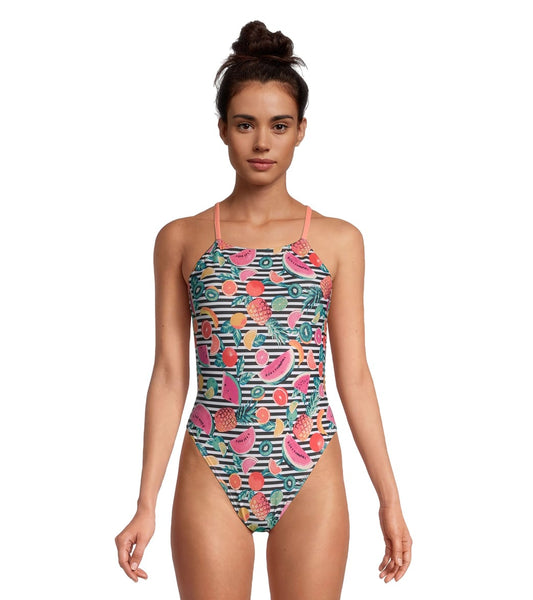  Speedo Women's Printed Back One Piece Swimsuit