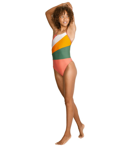  Speedo Women's Radiating Splice One Piece Swimsuit
