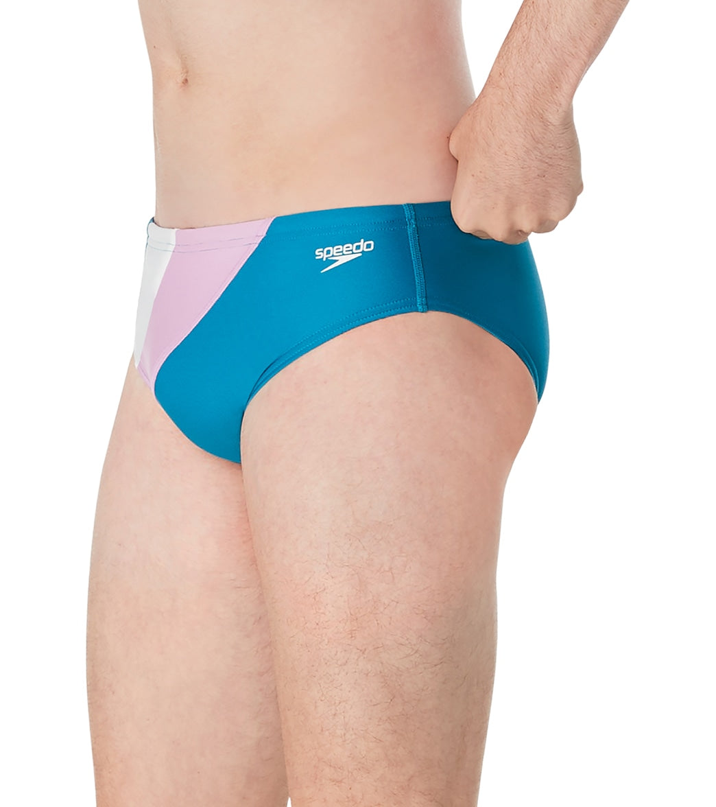  Speedo Vibe Men's Color Blocked One Brief Swimsuit