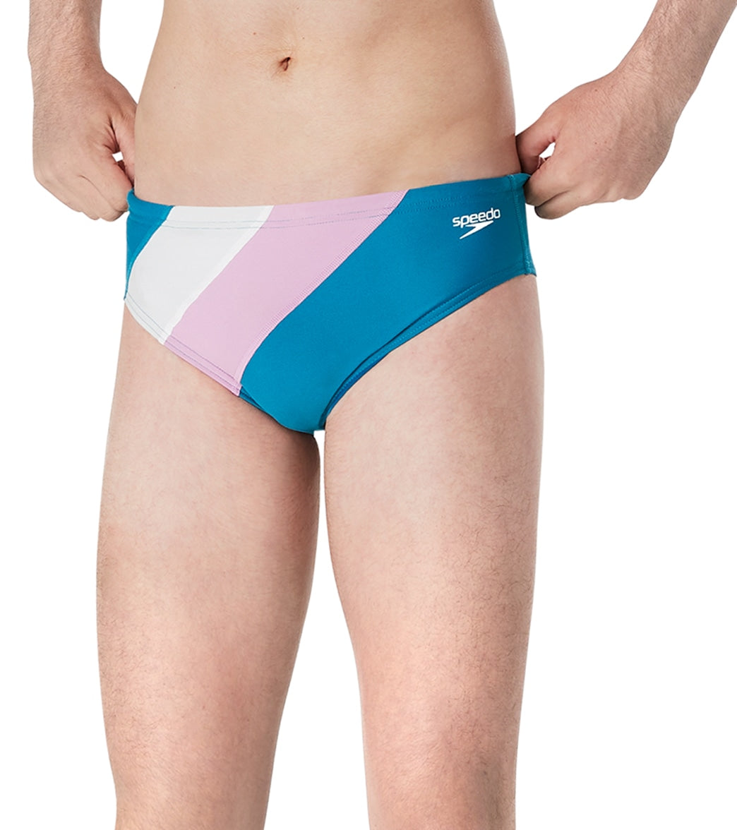  Speedo Vibe Men's Color Blocked One Brief Swimsuit