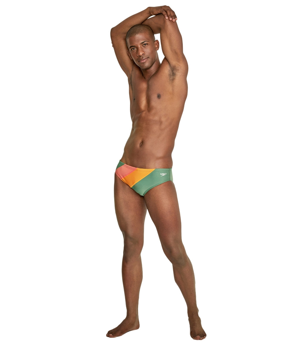  Speedo Vibe Men's Color Blocked One Brief Swimsuit