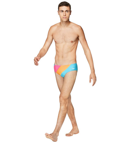  Speedo Vibe Men's Color Blocked One Brief Swimsuit