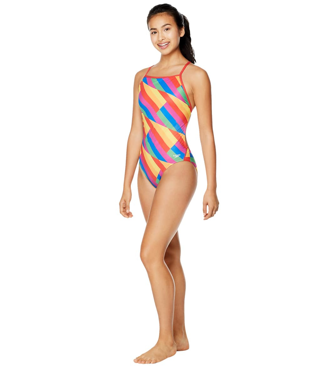  Speedo Pride Women's Printed One Back One Piece Swimsuit