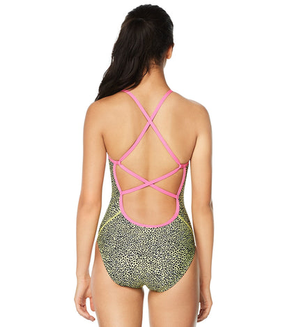  Speedo Vibe Women's Printed X Back One Piece Swimsuit