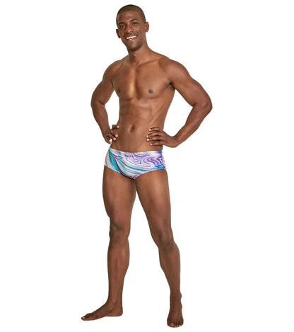  Speedo Vibe Men's Printed Euro Brief Swimsuit
