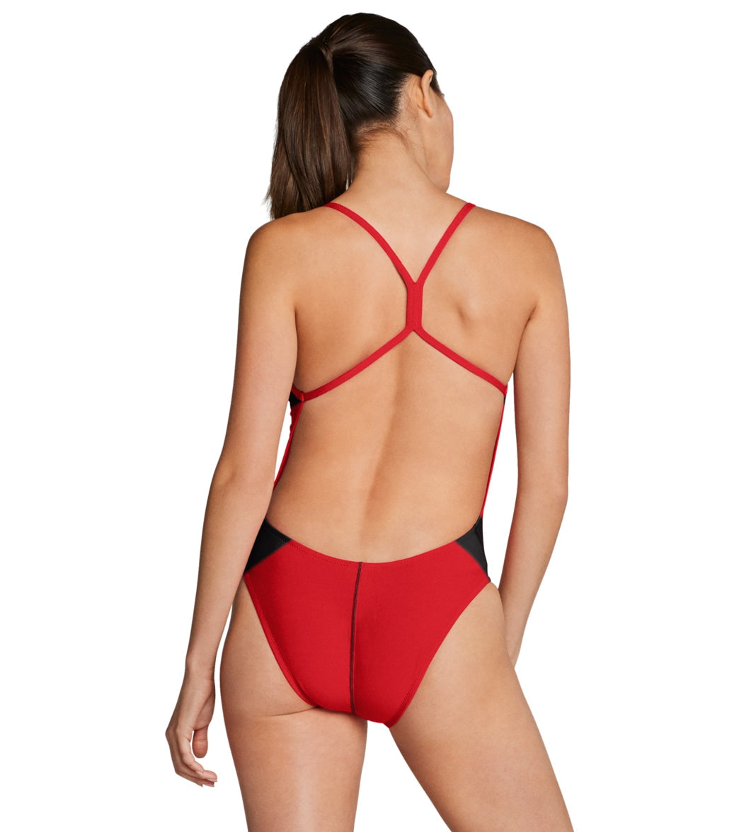  Speedo Women's Edge Splice One Back One Piece Swimsuit