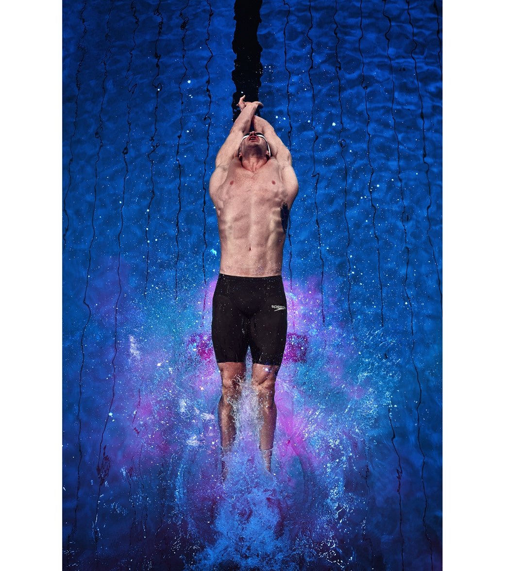  Speedo Men's LZR Valor 2.0 High Waist Jammer Tech Suit Swimsuit
