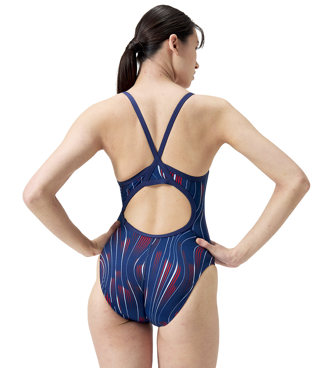  Speedo Women's Space Train Flyback One Piece Swimsuit