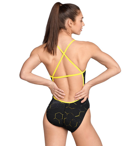  Speedo Women's Emerging Force Crossback One Piece Swimsuit