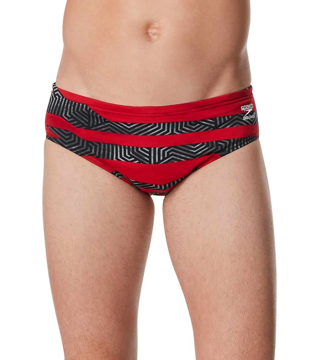  Speedo Men's Contort Stripes Brief Swimsuit