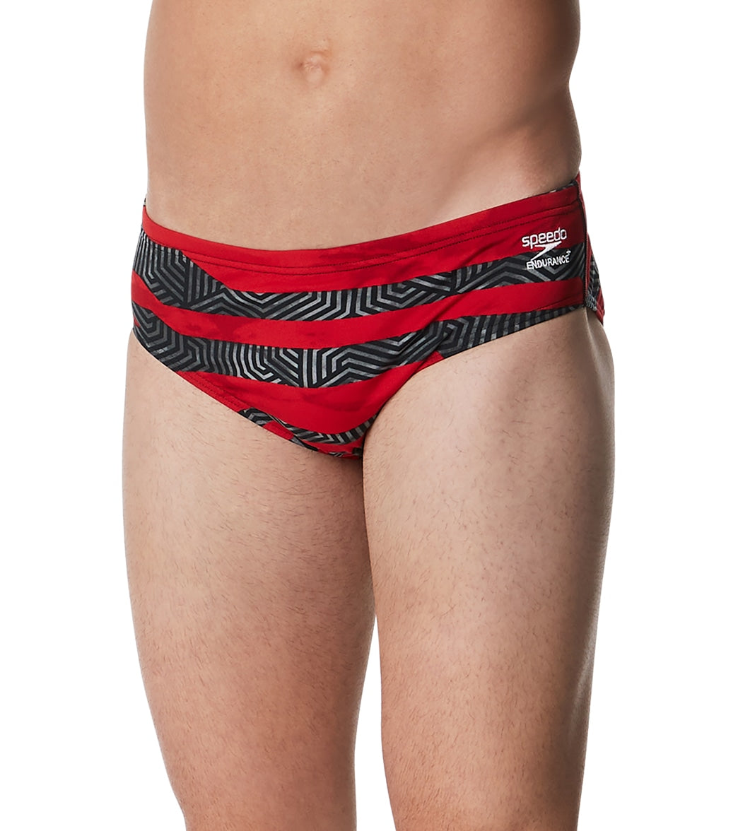  Speedo Men's Contort Stripes Brief Swimsuit