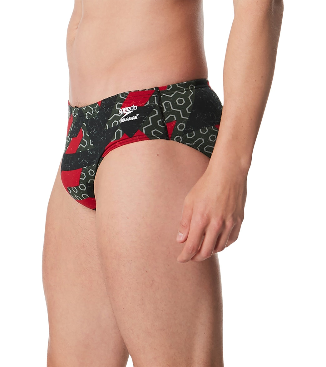  Speedo Men's Ruse Blocks Brief Swimsuit
