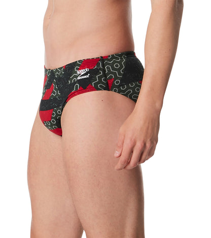  Speedo Men's Ruse Blocks Brief Swimsuit