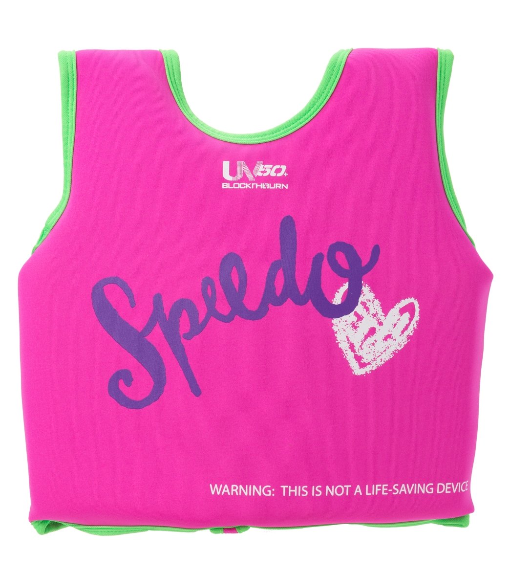  Speedo Girls' Learn To Swim Printed Neoprene Swim Vest (2yrs-6yrs)