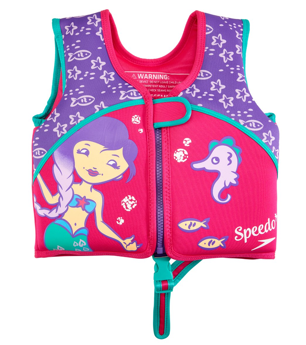  Speedo Girls' Learn To Swim Printed Neoprene Swim Vest (2yrs-6yrs)
