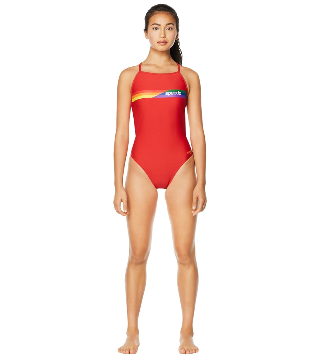 Speedo Pride Women's Graphic One Back One Piece Swimsuit