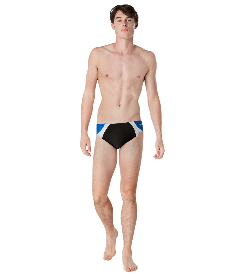  Speedo Vibe Men's Dual Colorblock One Brief Swimsuit