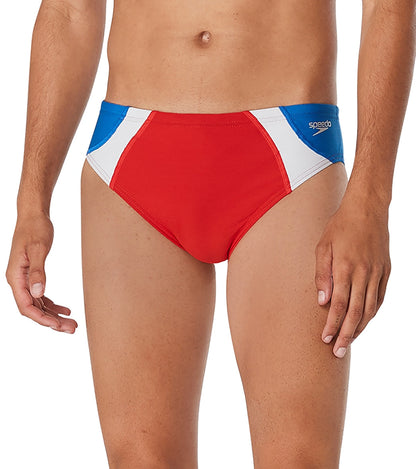  Speedo Vibe Men's Dual Colorblock One Brief Swimsuit