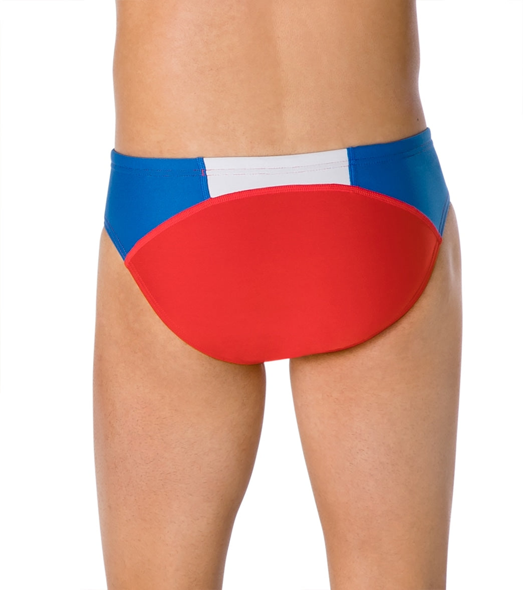  Speedo Vibe Men's Dual Colorblock One Brief Swimsuit