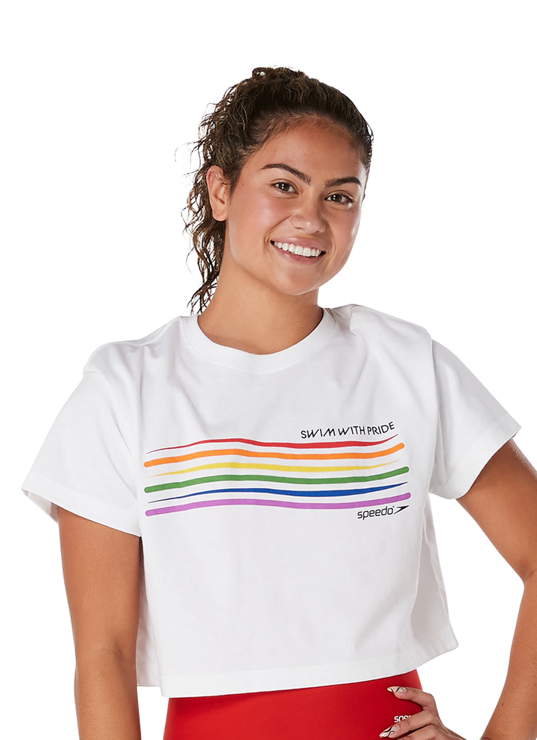  Speedo Women's Pride Cropped Tee