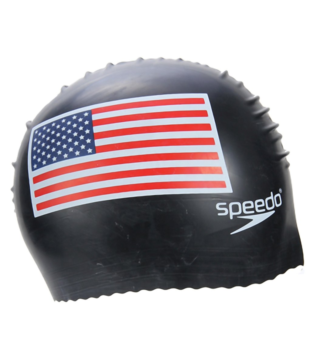  Speedo USA Flag Latex Swim Cap