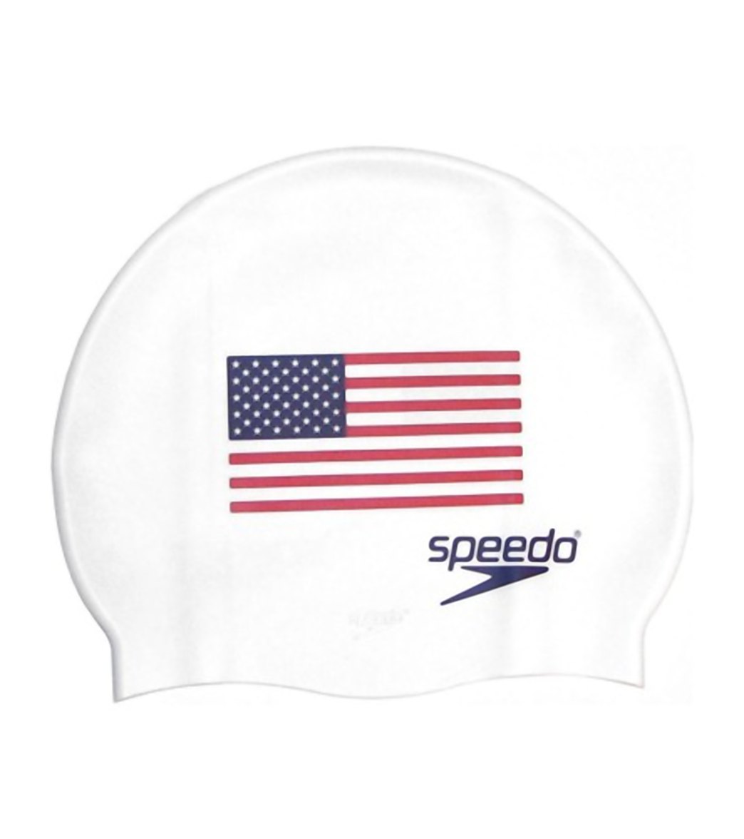  Speedo USA Flag Latex Swim Cap