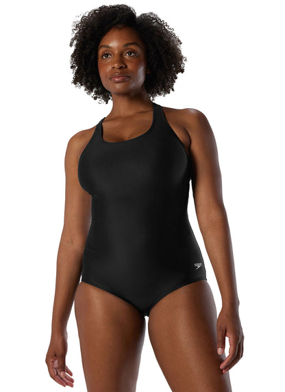  Speedo Women's Moderate Ultraback Long Torso One Piece Swimsuit