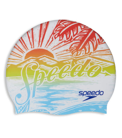  Speedo Printed Silicone Swim Cap