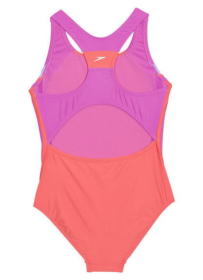  Speedo Girls' Infinity Splice One Piece Swimsuit (Little Kid, Big Kid)