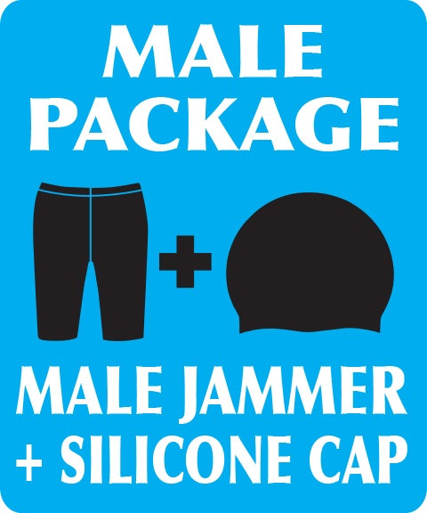  Westchester Aquatic Club ML Package C - (SPEEDO Male LZR Elite II Jammer) And (2 Sets Team Personalized Speedo Caps)(Westchester Aquatic Club Ml Package C Speedo Male Lzr Elite Ii Jammer And 2 Sets Team Personalized Speedo Caps)